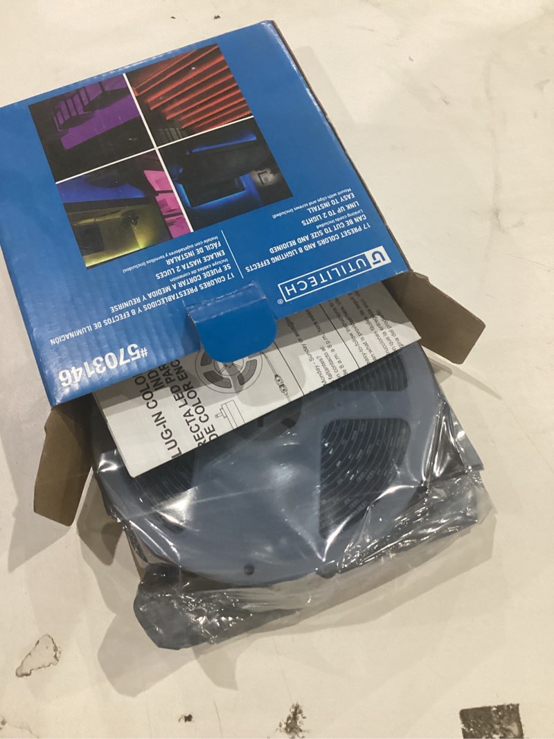 Condition photo showing As Is for item similar))))))lifx lightstrip color zones, wi-fi smart led light strip, full color with polychrome technology™, no bridge required, works with alexa, hey google, homekit and siri, 80\" kit 80\" kit lightstrip