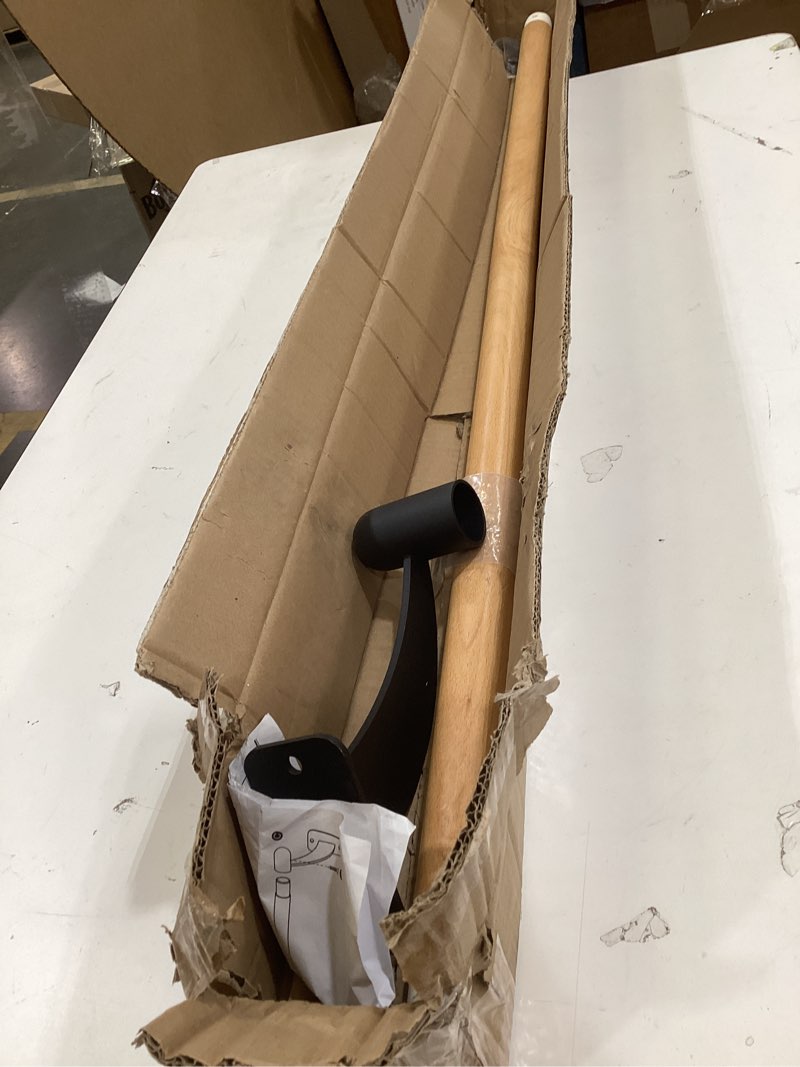 Condition photo showing As Is for seleware 4-12 ft long wood ballet barre wall mount barre system for home or studio barre movements body stretch 1.5 inch dia 4 ft long