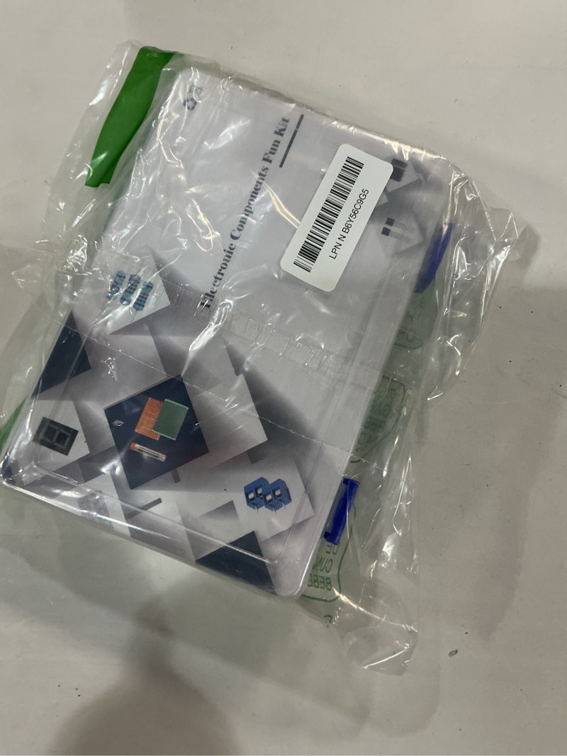 Condition photo showing New/Like New for electronics component fun kit w/e-book, upgraded electronic starter kit with breadboard jumper wires kit, pcb soldering kit, leds & resisitor kit for arduino/for raspberry pi/esp32/esp8266