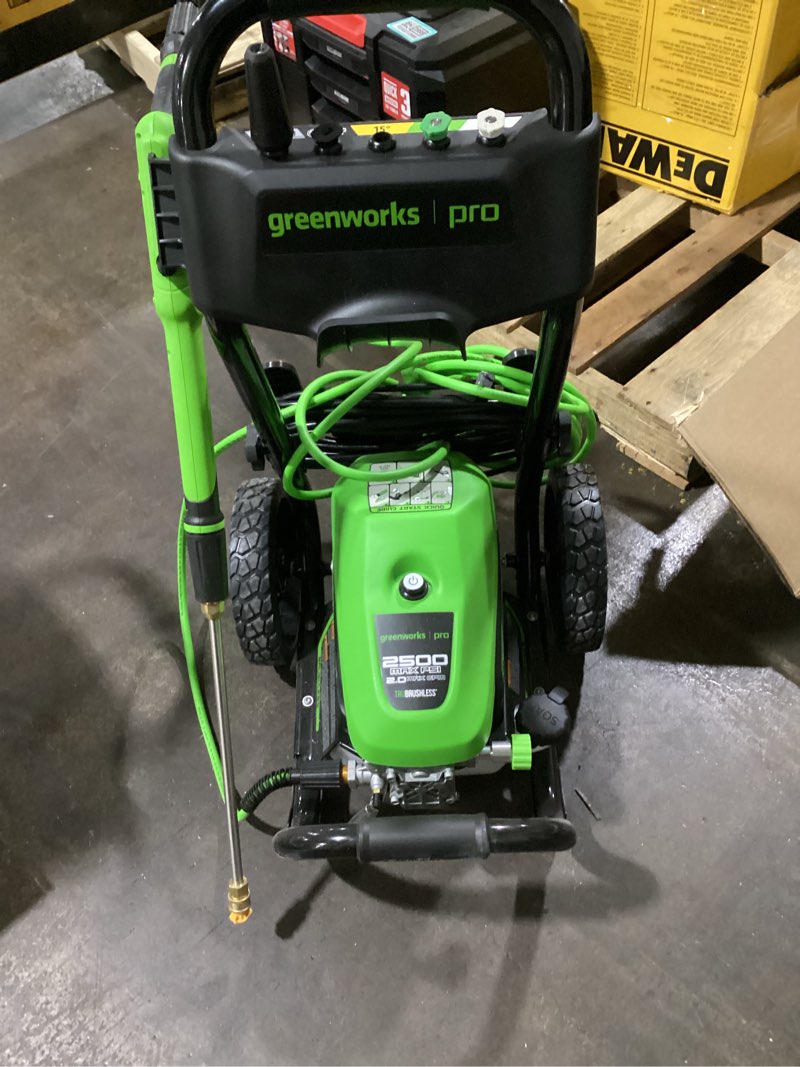 greenworks 2500-psi 2-gpm cold water electric pressure washer