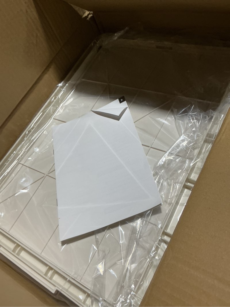 Condition photo showing As Is for SPIEEK Stackable Plastic Storage Bins with Lips, 126 QT-3 Pack Plastic Storage Bins with Wall Mounted Box, Wheels, Hooks, Collapsible Storage Bin Containers Closet Organizers for Bedrooms