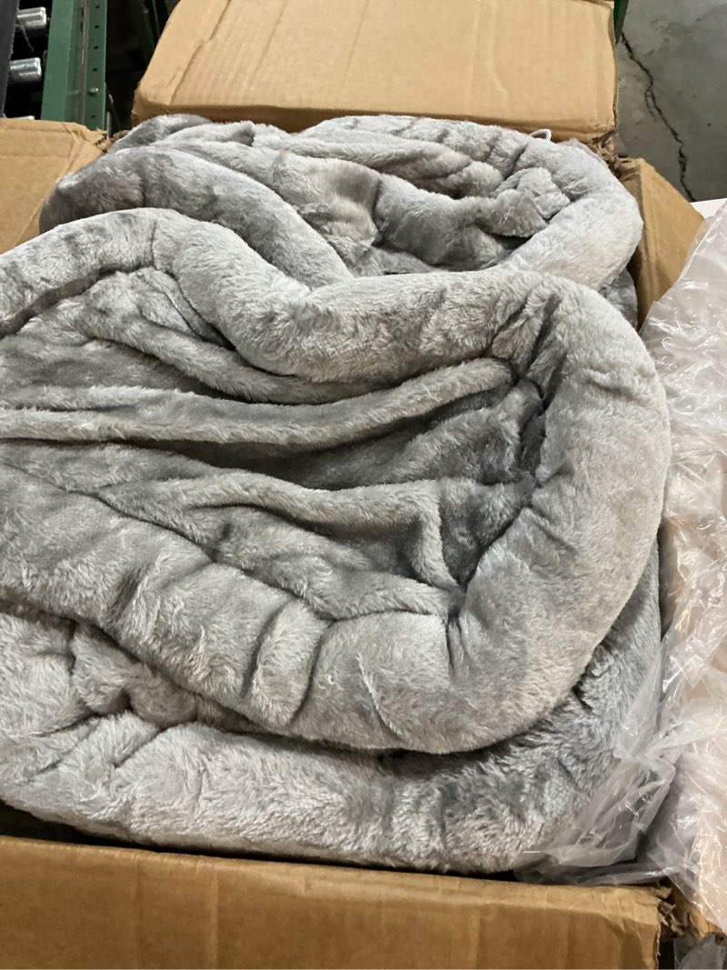 Condition photo showing Good Condition for gitelsnour cat tree for indoor cats large adult, 74" cat tower with 3 big platforms, 2 baskets, 2 condos, multi-level cat scratching posts, light gray gct030w 74'' h smoky gray