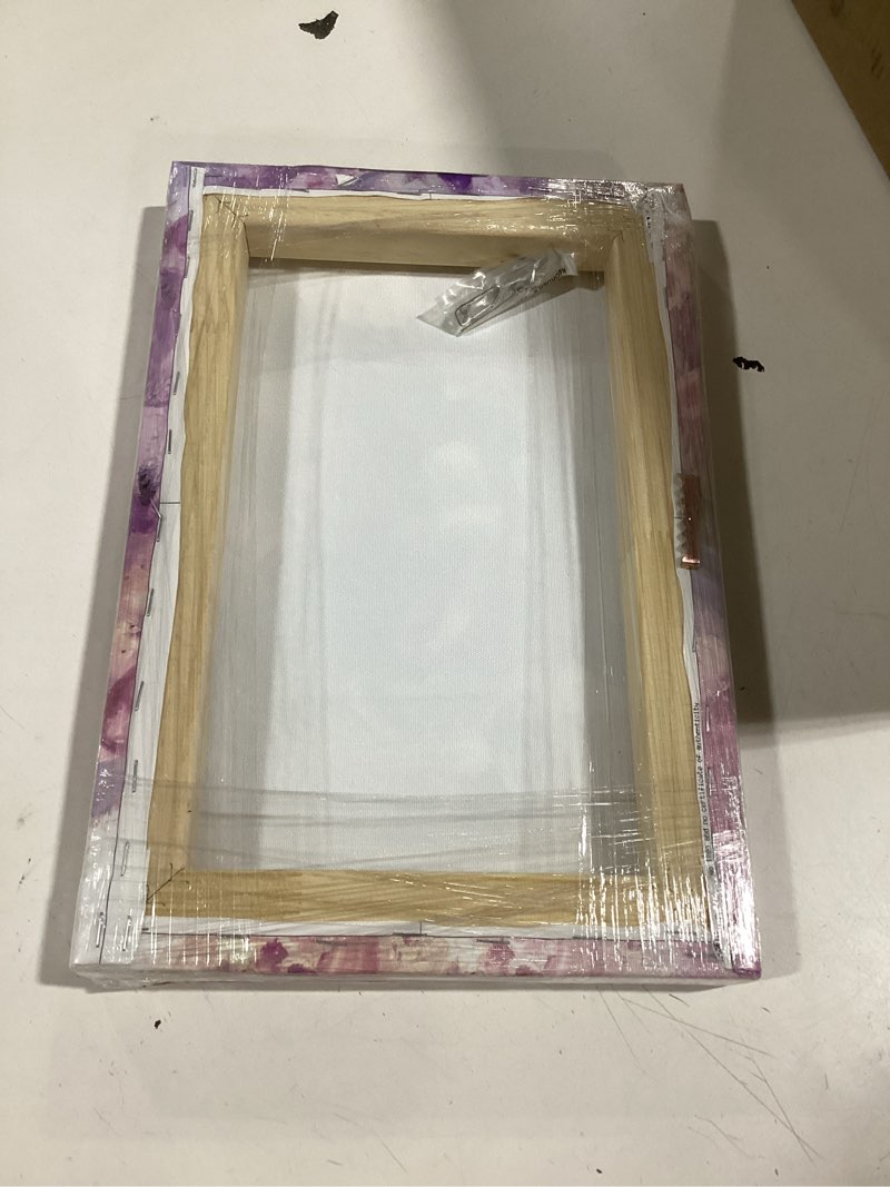 Condition photo showing Good Condition for Oliver Gal Amethyst Gardens Canvas Print Wall Art for Living Room, Bedroom, and Bathroom, 15" x 10", Gallery Wrapped Gallery Wrapped 10"L x 15"W