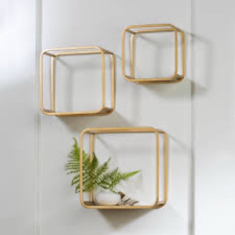 Aeesha 3 Piece Cube Iron Cube Shelf