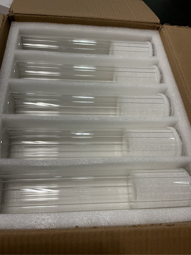 Condition photo showing Good Condition for hurricane candle holder thickened ribbed cylinder covers taper candle sticks holder glass tall candlesticks holders centerpiece for wedding dining table, 10 pcs clear ribbed 10