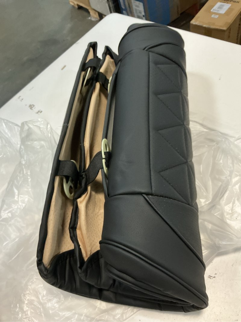 Condition photo showing Good Condition for Leather Front Car Seat Cover - Bottom Car Seat Covers Fully Wrapped, Non-Slip, Luxury Appearance and Comfort, Fits Most Vehicles, 2 Pack, Black A - Black 2 Pack