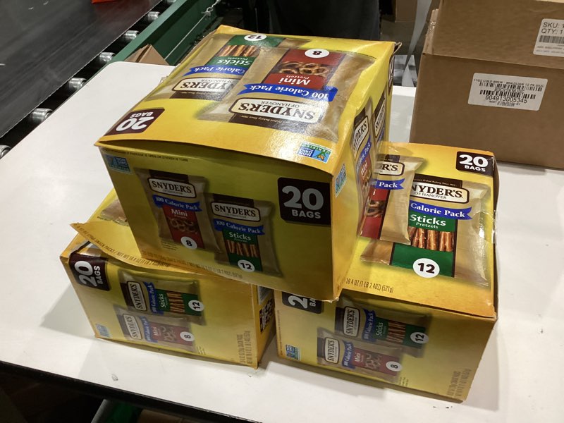 Condition photo showing New/Like New for Snyder's of Hanover Variety Pack Pretzels, 20 Count 0.92 Oz Variety Pack 0.92 Ounce (Pack of 20)