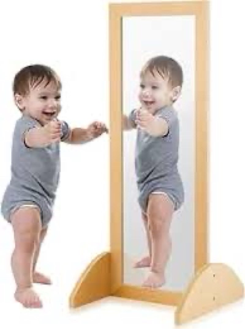 I producto para ver otras opciones de compra. El ueden variar según el tamaño y el color del producto. ECR4Kids Espejo bidireccional de un solo lado para niños pequeños, muebles para niños, lavado gris