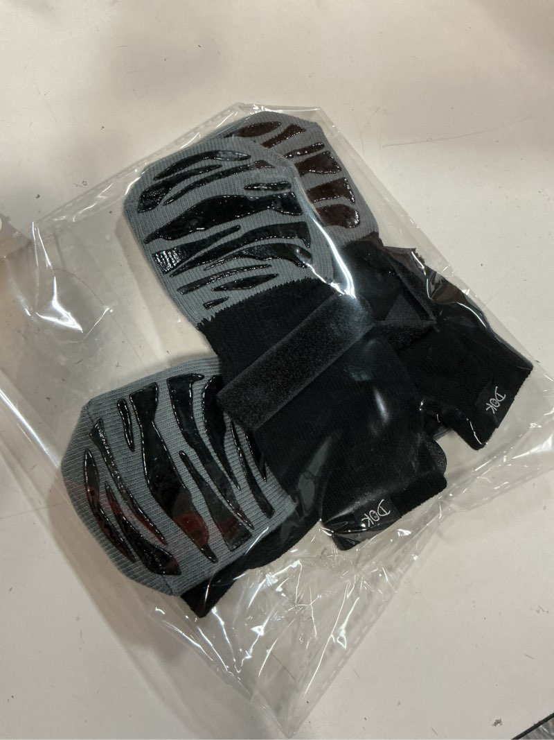 Condition photo showing New/Like New for DOK TigerToes Premium Non-Slip Dog Socks for Hardwood Floors - Extra-Thick Grip That Works Even When Twisted - Prevents Licking, Slipping, and Great for Dog Paw Protection - Size Large Classic Grey Large