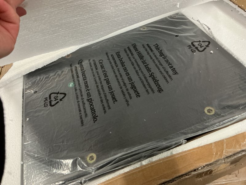 Condition photo showing Good Condition for Feonase 7-Piece Dining Table Set with 6 Stools, 63" Large Extendable Kitchen Table Set for 4-8, Mid-Century Dining Room Table with Heavy-Duty Frame, Easy Assembly, Black Black 7-Piece(6 Stools)