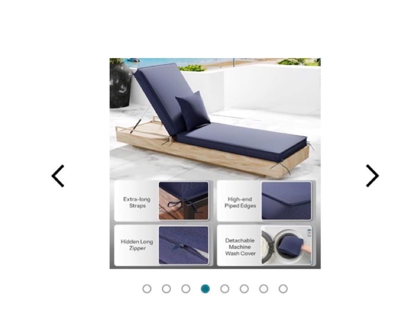 chaise lounge cushions outdoor set of 1 olefin waterproof and fade resistant patio