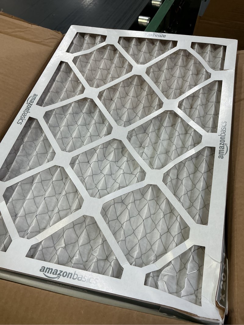 Condition photo showing As Is for amazon basics merv 5 ac furnace air filter, 16x20x1 inches, 6-pack (actual size: 15.75" x 19.75" x 0.75")