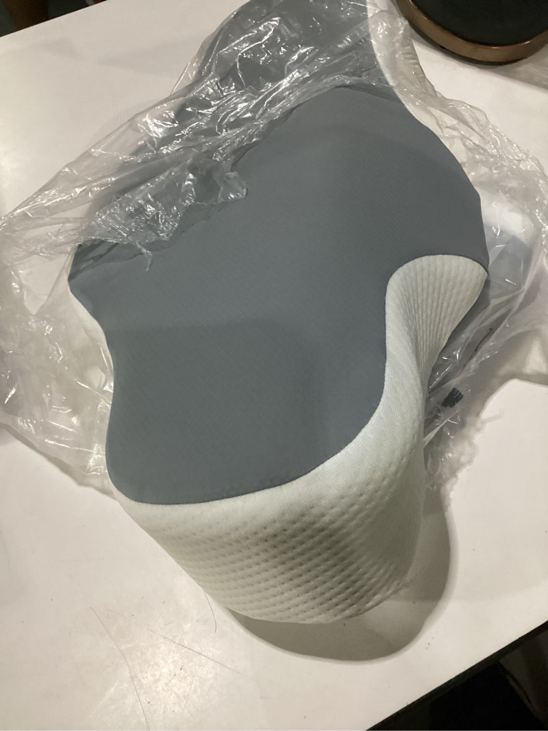 Condition photo showing As Is for bespilow camping travel pillow for sleeping - memory foam cervical neck support pillow for neck pain relief, inflatable alternative, compressible cooling orthopedic pillow for backpacking, airplane 1 pillow&1 more pillowcase