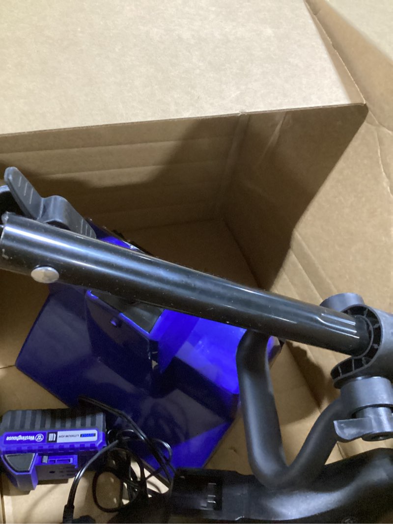 Condition photo showing Good Condition for Westinghouse WSnow11S 24V Cordless Snow Shovel 11 Inch Kit, 24V 4Ah Battery, Fast Charger, Electric Snow Shovel with 20ft Throwing Distance, Plows 75lbs/min, Compatible with Snow Joe Batteries 11 Inch with Battery/Charger