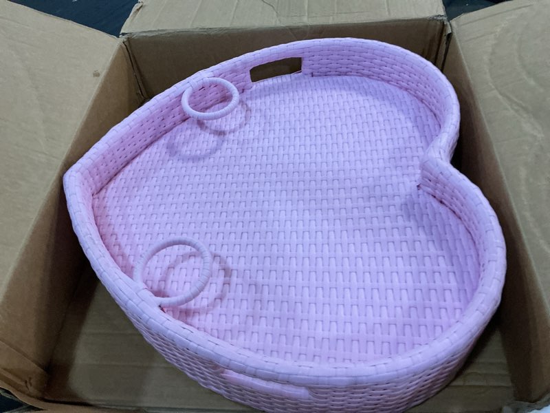 Condition photo showing Good Condition for floating tray for pool?floating pool tray, floating tray - floating pool table, ideal for food & drinks - floating table for pool - essential floating food tray for pool activities(heart-shaped) heart shaped