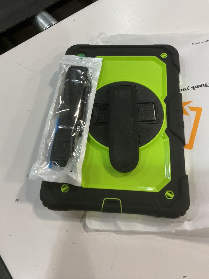 Condition photo showing Good Condition for base mall case for samsung galaxy tab s8/s7 11-inch 5g tablet case 2022/2020 [with tempered glass screen protector], 360° rotating kickstand/hand & shoulder strap/s pen holder (green) green & black for galaxy tab s8/s7 11"