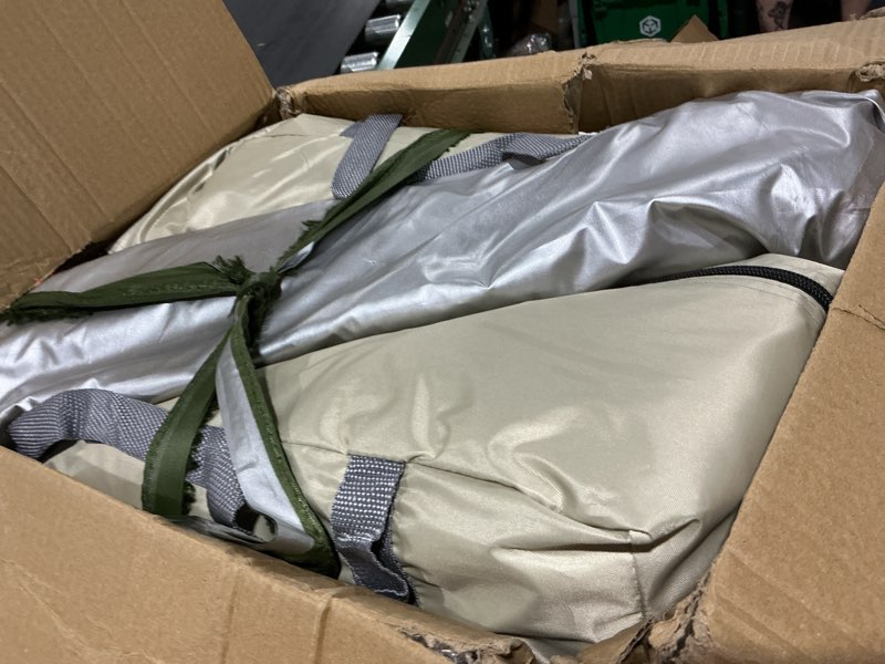 Condition photo showing As Is for screen house tent portable canopy with floor mosquito net outdoor room perfect for patio backyard gazebo picnic mesh. 10 'x10'