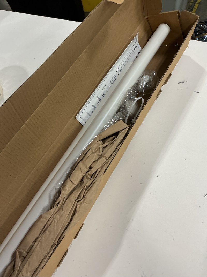 Condition photo showing Good Condition for Curtain Rod 48-86 Inch, 1" Diameter Curtain Rods for Windows, Heavy Duty Modern Drapery Rod with Brackets for Bedroom, Living Room, Kitchen, Patio(White) White 48" to 86"