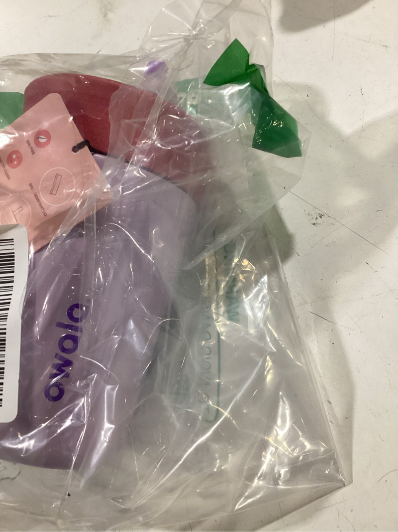 Condition photo showing Good Condition for Owala Kids Insulation Stainless Steel Tumbler with Spill Resistant Flexible Straw, Easy to Clean, Kids Water Bottle, Great for Travel, Dishwasher Safe, 12 Oz, Pink and Purple (Lilac Rocket) Purple & Pink Drinking Cup