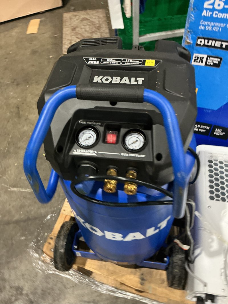 kobalt 20-gallon portable electric 175 psi vertical air compressor