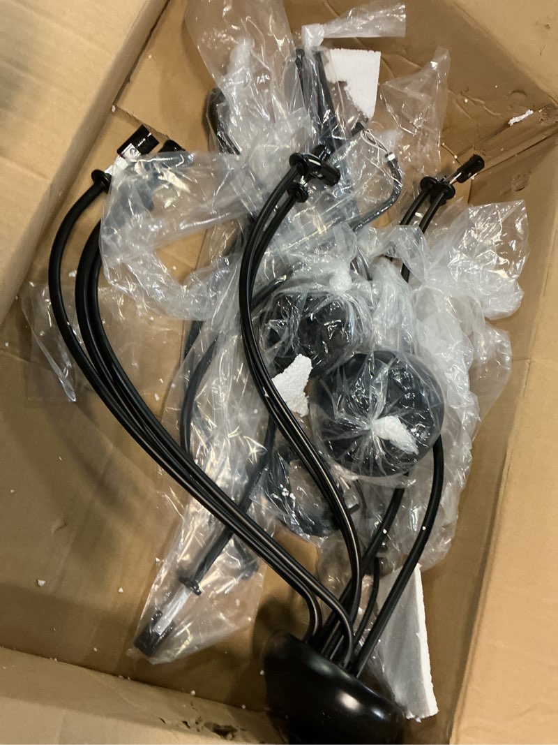 Condition photo showing Good Condition for 12-Lights Black Farmhouse Chandelier for Dining Room, 34 Inch Large Chandeliers for High Ceilings Foyer Modern Pendant Light Fixture for Living Room Entryway Hallway Kitchen Island E12 Black-12 Light