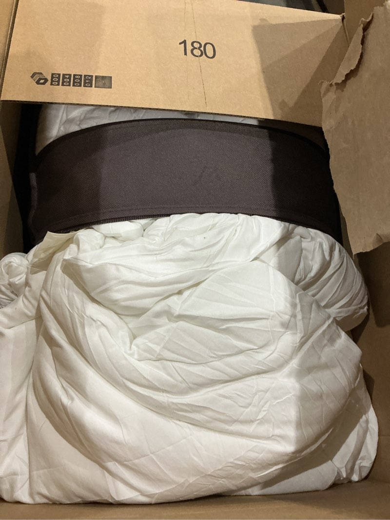 Condition photo showing As Is for CLOTHKNOW White Queen Size Comforter Sets White Bedding Comforter Sets All Season Soft Bed Comforter Sets Queen Comforter with 2 x Pillowcases Queen Solid White