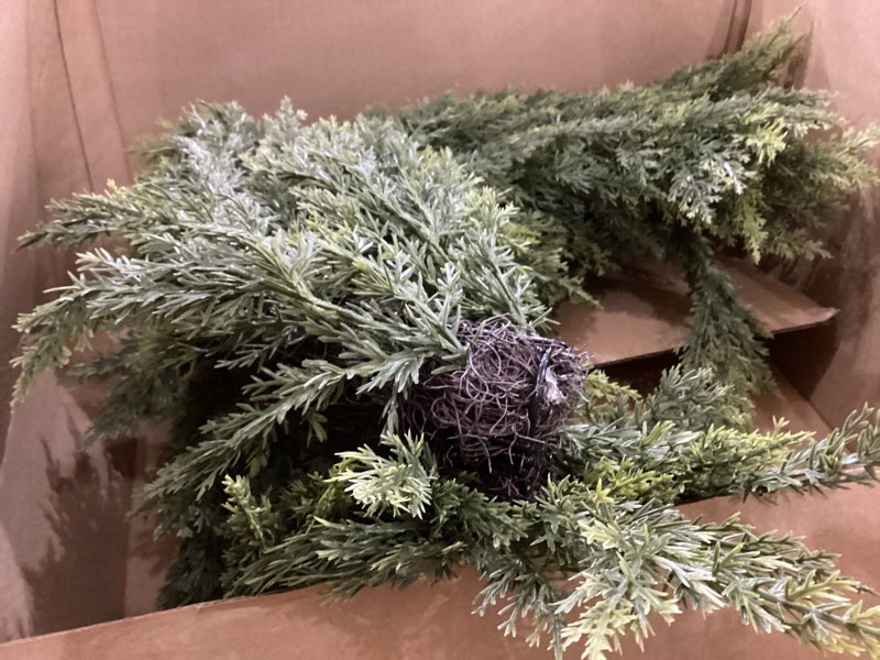 Condition photo showing As Is for  Artificial Norfolk Pine Garlandfor for Decoration 