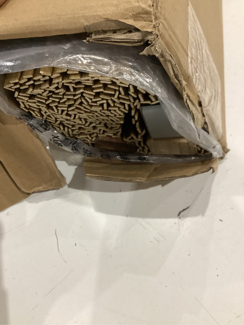 Condition photo showing Good Condition for lazblinds no tools no drill cordless bamboo roman shades, light filtering window treatment, roll up bamboo blinds for windows 29'' w x 48'' h, eastfield teak light filtering-eastfield teak 29" w x 48" h