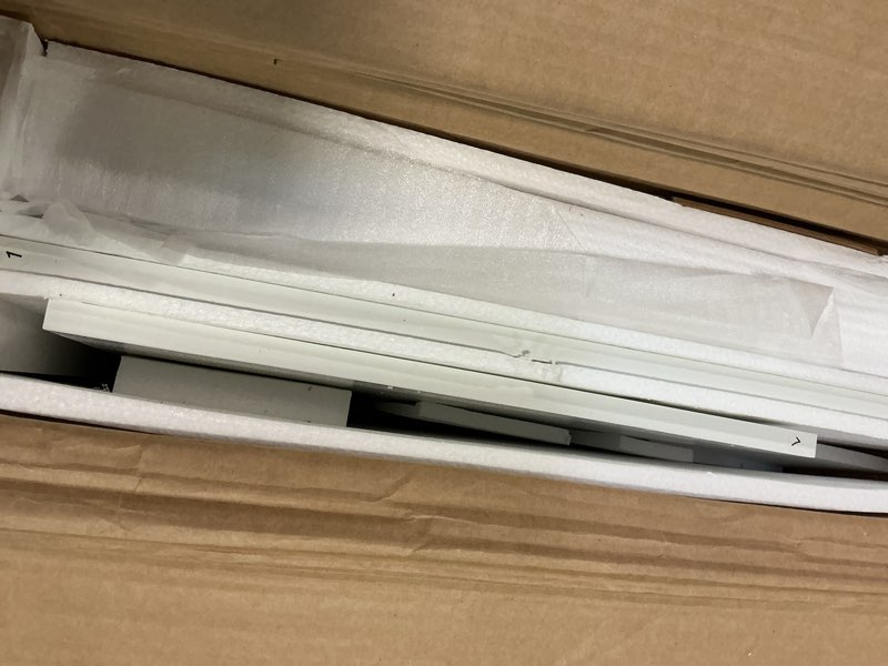 Condition photo showing Good Condition for Vanity Desk with LED Mirror and Lights, Makeup Vanity Table with Power Outlet, Drawers, Cabinet, Dressing Table with Open Storage Shelves for Bedroom, Dressing Room, White 15.74"D x 35.43"W x 53.14"H White