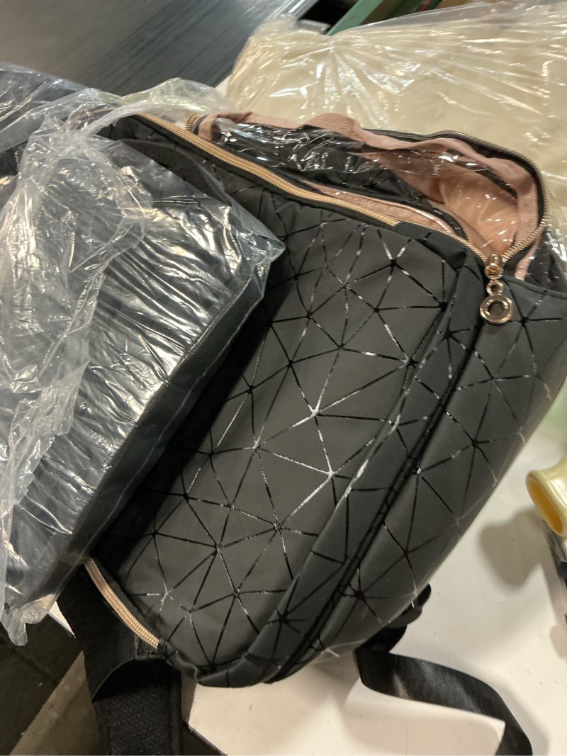 Condition photo showing Good Condition for uross extra large nail polish organizer bag holds 126 bottles nail polish, lamp, supplies- three layer nail organizers and storage case for nail tech, nail stuff gel kit box gift for manicurist,black xx- large - 11 x 9.5 x 13 inch (126 bottles) black