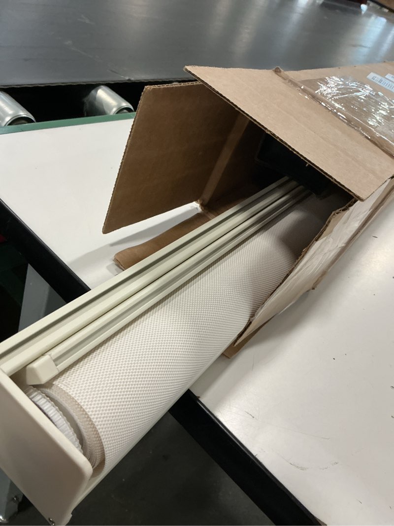 Condition photo showing Good Condition for Skansen Sunscreen Fabric Fine Thread Sun-Shading Cordless Spring Roller Shades Heat Insulation See Through Window for Living Room, Accept Customized Size (Beige)