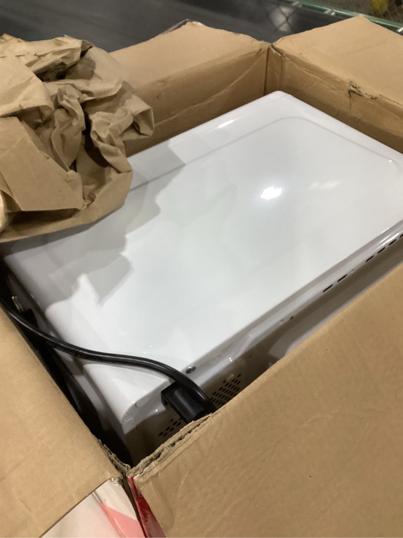 Condition photo showing As Is for FRIGIDAIRE EMW788RETRO 0.7 cu. ft. Retro Microwave, White-RoseGold