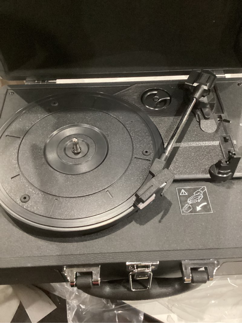 Condition photo showing Good Condition for victrola journey bluetooth portable suitcase record player – with built-in speakers, 3 speed vinyl record player, rca out, headphone jack (black)