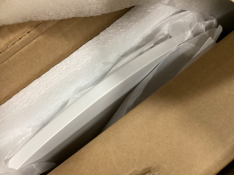 Condition photo showing Good Condition for Round Dining Table 24" Circle Tulip Table with Wood Thickened Tabletop & Sturdy Metal Pedestal Mid Century Modern Leisure Bistro Kitchen Tables 2 People Small Places Living Room Cafe,White White 24 inch