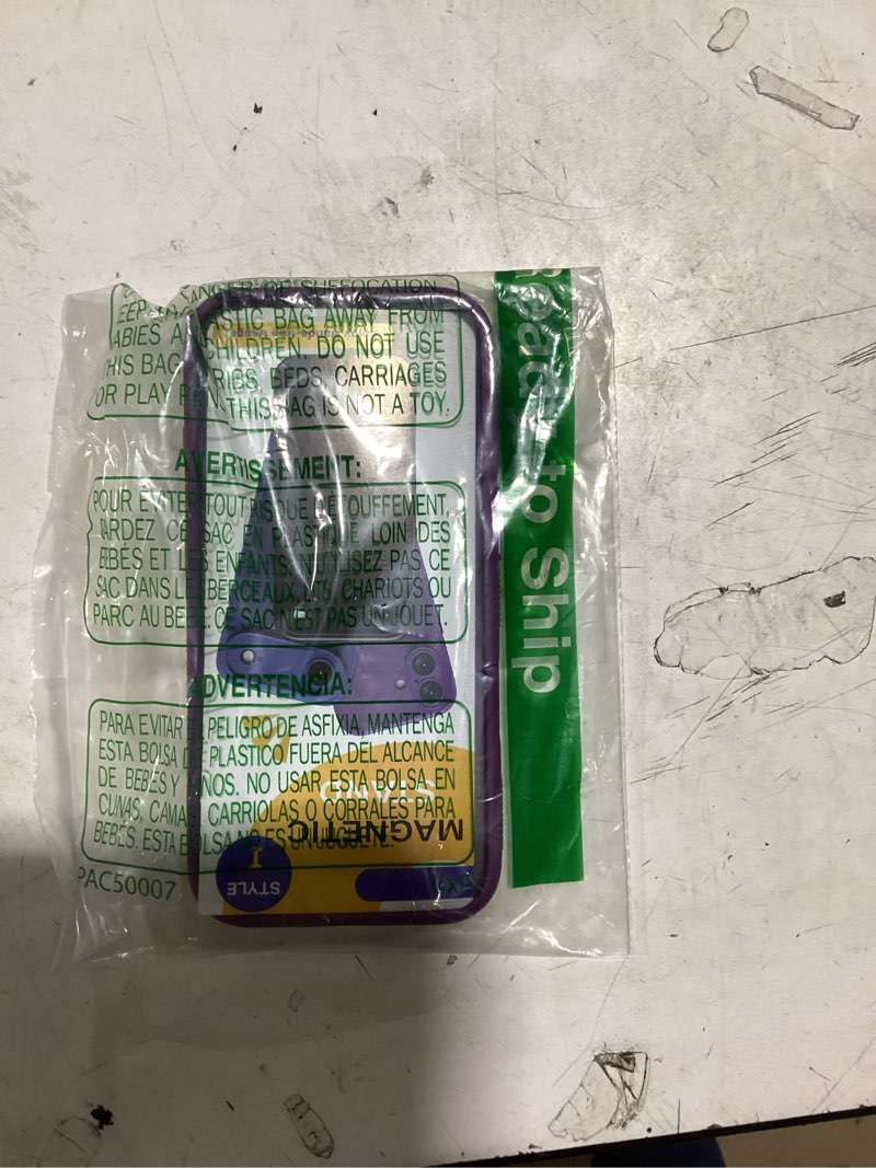 Condition photo showing Good Condition for bxyjy for iphone 17 magnetic case with stand, camera control button, compatible with magsafe, full lens protection, military grade drop, translucent matte slim rugged case for iphone 17, dark purple dark purple iphone 17, 6.3"