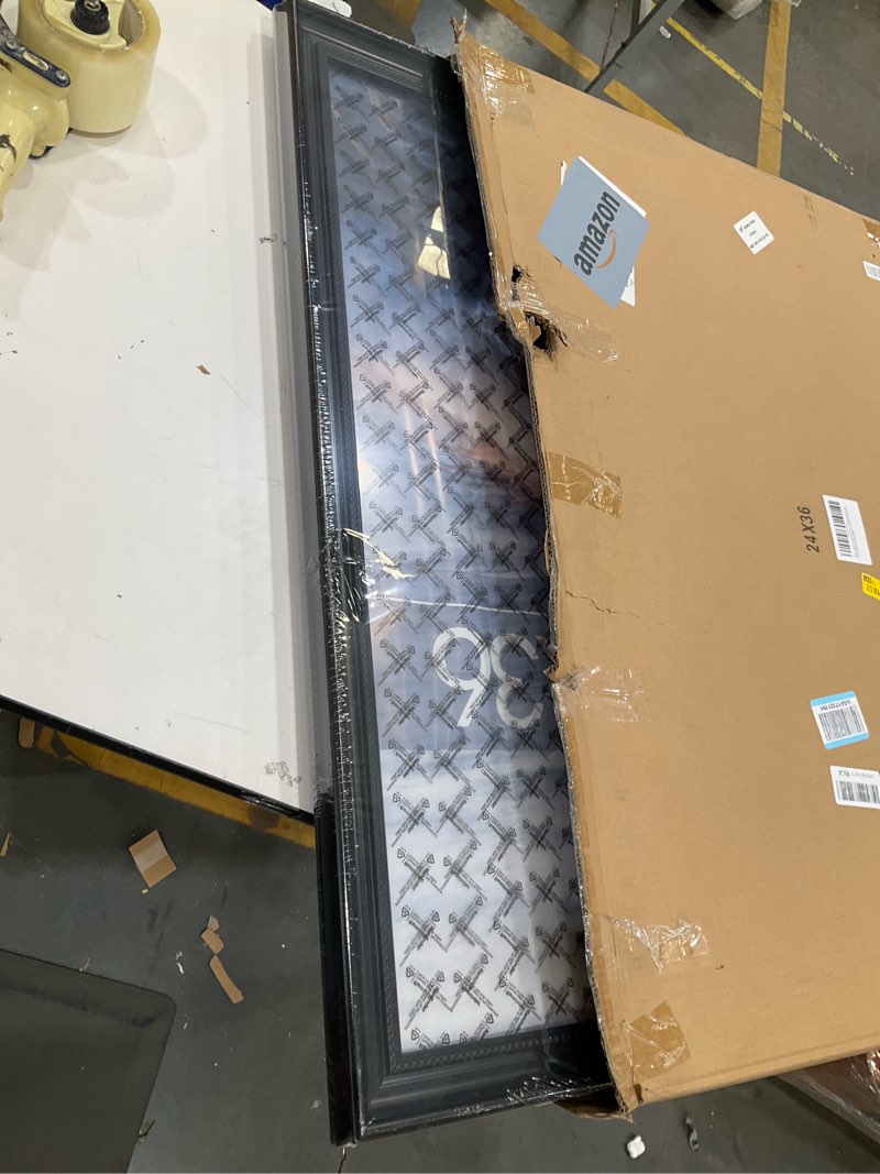 Condition photo showing Good Condition for 24x36 poster frame, vintage black 24 x 36 poster frame with hd plexiglass durable for horizontal or vertical wall mounting, 1 pack black 24x36