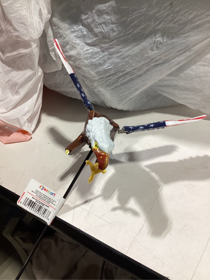 Condition photo showing As Is for exhart plastic indoor/outdoor free standing decoration eagle 4th of july decor