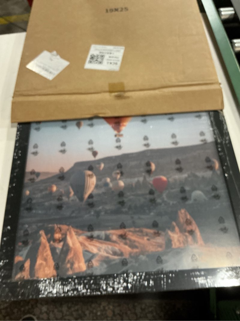Condition photo showing New/Like New for 19x25 picture frame for wall display, 19x25 black picture frame with shatter resistant plexiglass, stable and sturdy 19 x 25 poster frame for wall display, handpicked gift collection, 1 pack