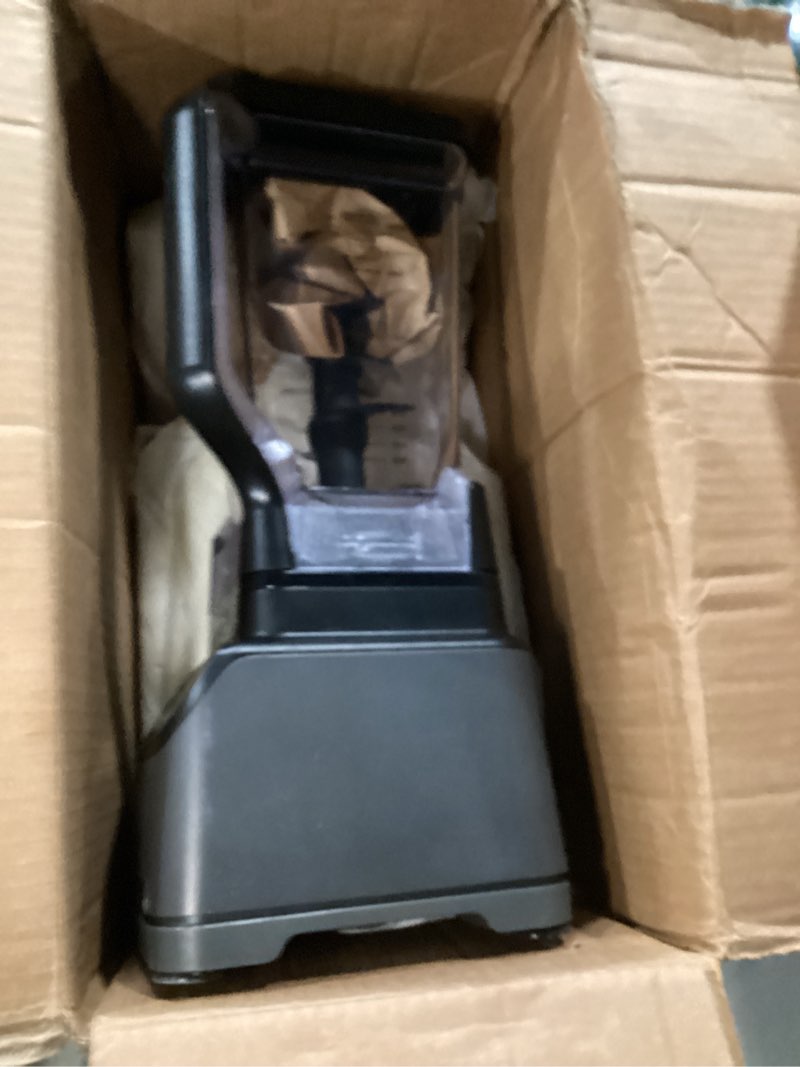 Condition photo showing As Is for ninja br201amz professional blender 2.0, 1200 watts, auto-iq program, total crushing blades, 72-oz. pitcher, 4 manual speeds for smoothies, shakes, and frozen drinks, dishwasher-safe parts, dark grey generation 2 (1200 watts)