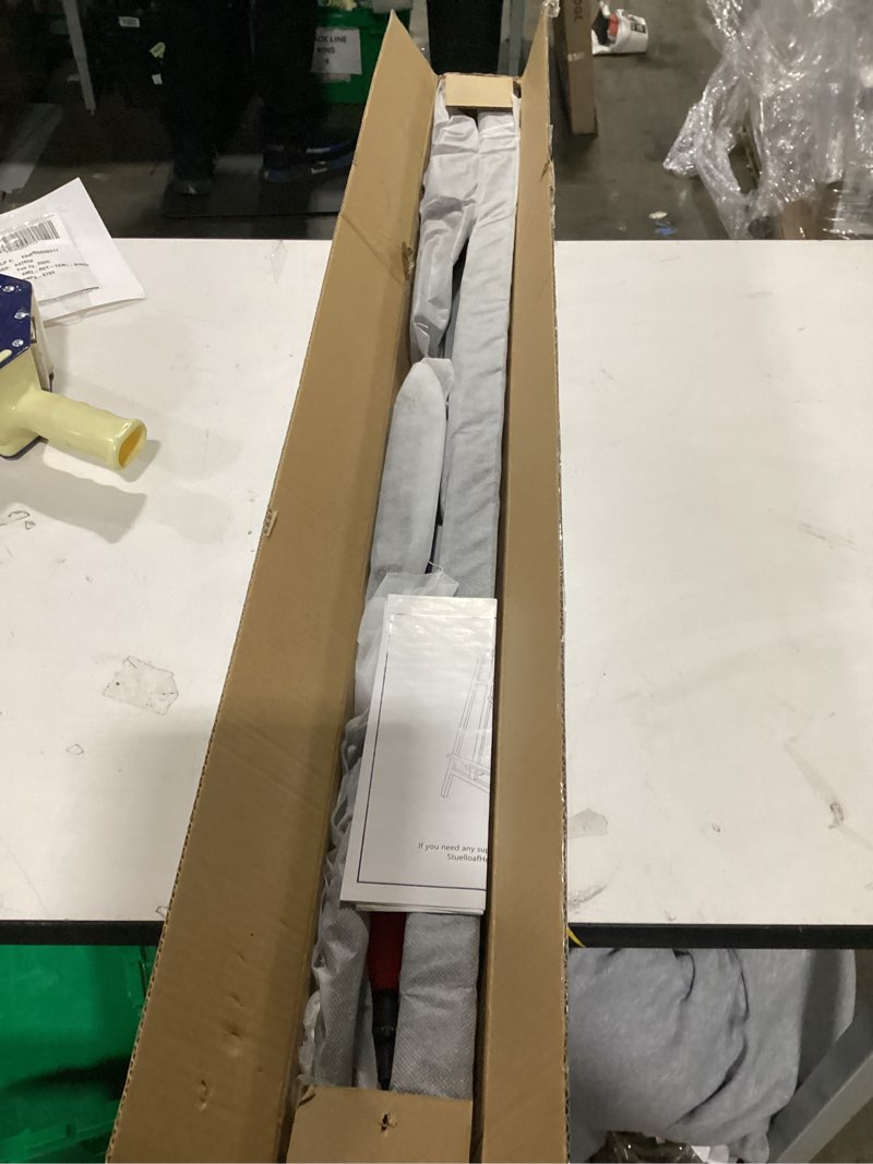 Condition photo showing Good Condition for Adjustable Black Wooden Painting Easel, Pine Art Easel Stand Hold up to 43'', Painting Canvas for Wedding Sign and Poster, Drawing for Adults, Begginners and Students, Black Dark Black Easel