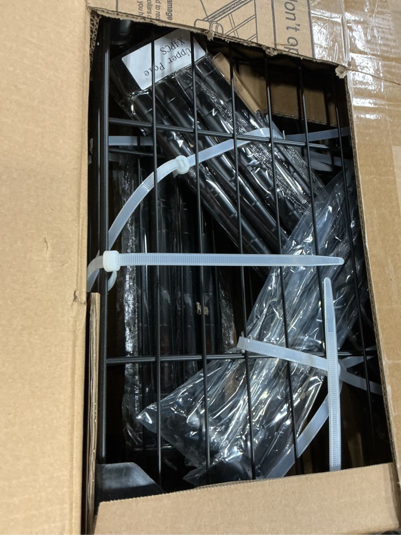 Condition photo showing New/Like New for ulif e10 clothes rack?with stretchable hanger rod?freestanding clothing racks for hanging clothes?adjustable closet organizer system?portable garment rack 73-97"w x 15" d x 72" h?max load 800lbs?black