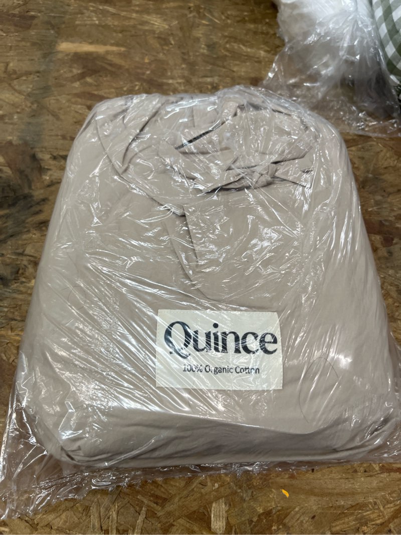 Condition photo showing Good Condition for organic brushed cotton duvet cover set, full/queen, toffee