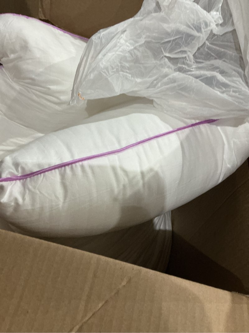 Condition photo showing Good Condition for Pillows King Size Set of 2,Breathable Hotel Collection Bed Pillows for Sleeping Medium Soft Down Alternative Microfiber Filled,20 x 36 Inches White King(2Pack)