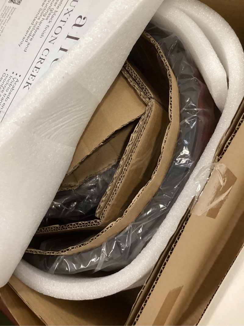 Condition photo showing Good Condition for allen + roth 3-Light 13-in Black Incandescent Semi-flush Mount Light NO GLASS