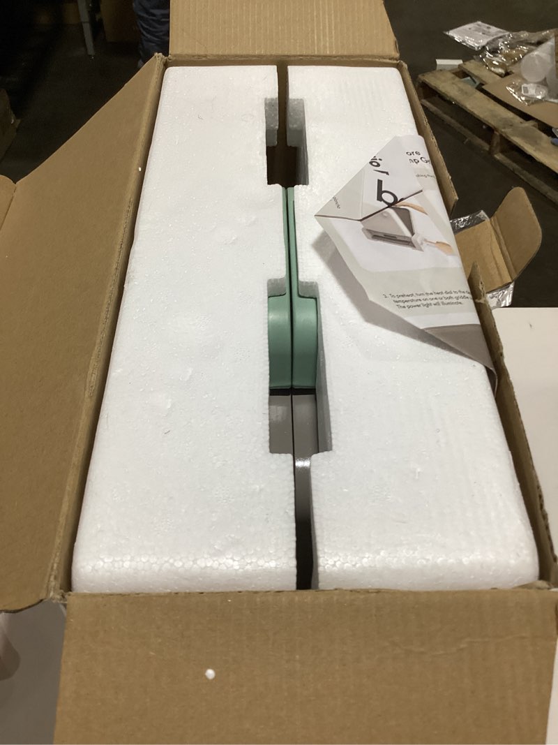 Condition photo showing As Is for Bella 10"x 20" Ceramic Fold-n-Store Dual Temp Griddle, Fits-anywhere™ Kitchenware, EverGood Ceramic Nonstick Coating, 2 Temperature Zones up to 400°F?, Dishwasher Safe Drip Tray, 1500 Watt, Seaglass