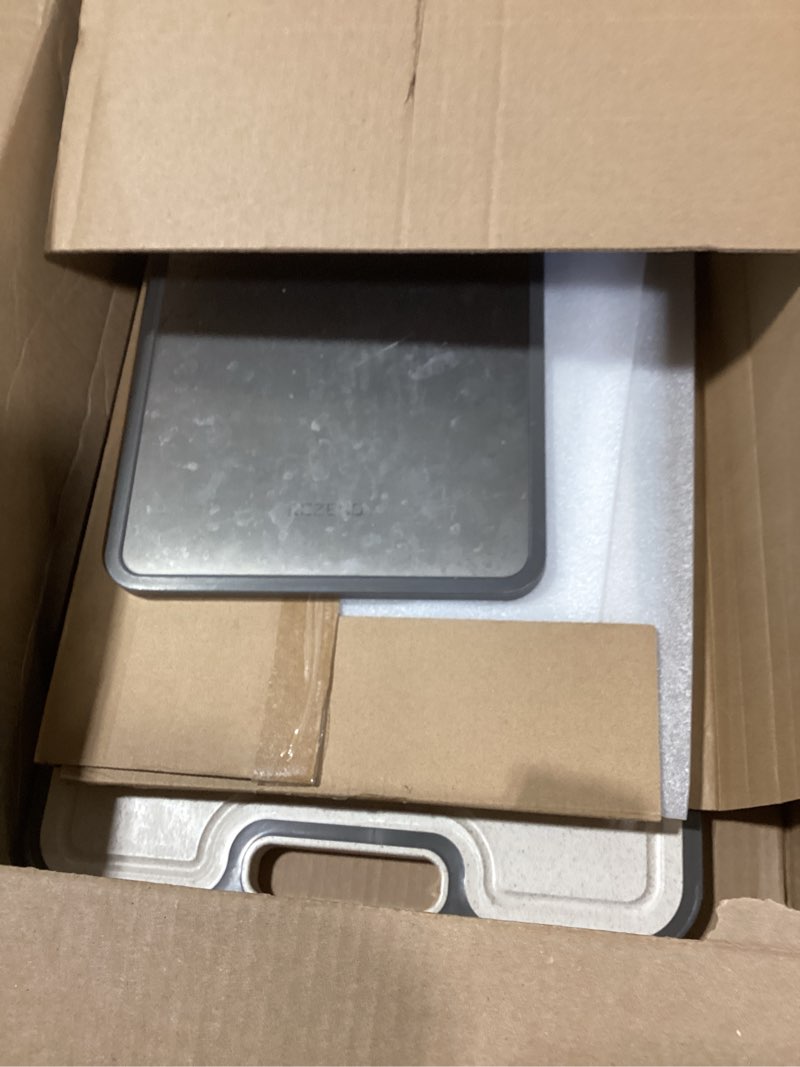 Condition photo showing Good Condition for Titanium Cutting Board Set of 3,100% Pure Titanium Cutting Boards for Kitchen, Double Sided Non Toxic Cutting Board, Ideal Charcuterie & Chopping for Meat, Hygiene Durable Dishwashr?3 Pack)