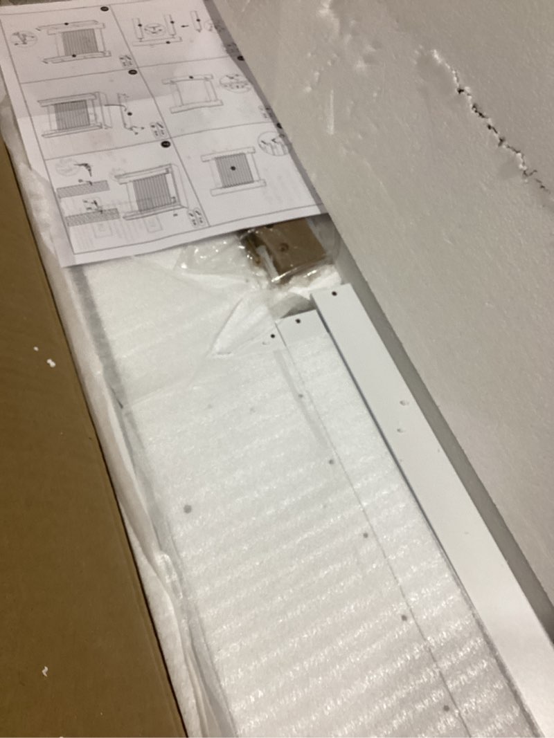 Condition photo showing Good Condition for High Radiator Cover Wood Cabinet: 36 Inch Height White Small Heater Covers Horizontal Slats Modern Tall Radiators Shelf Thicken MDF Wooden Kitchen Bedroom Home Furniture for Living Room S H36 x W30.7 x D7.5 Inch