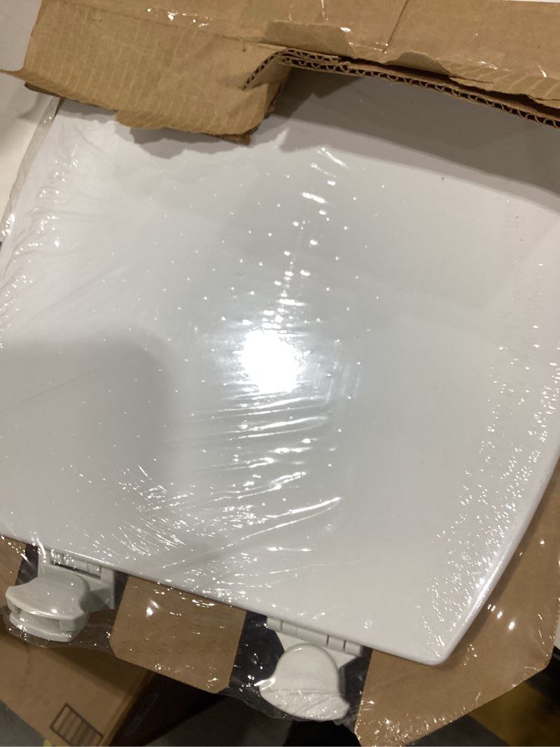 Condition photo showing New/Like New for Bemis 1500EC 390 Lift-Off Wood Elongated Toilet Seat, Cotton White (Pack of 1)
