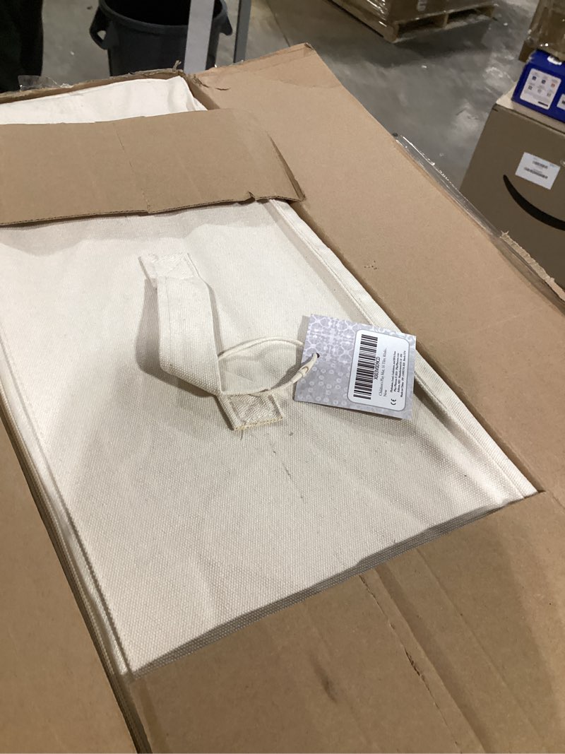 Condition photo showing Good Condition for Play Platoon Non-Toxic Extra-Thick Children's Play Mat, 16 Tile - 96 x 96 inch Comfortable Cushiony Foam Floor Puzzle Mat for Kids & Toddlers with 24 x 24 inch 5/8 in Thick Tiles - Khaki, Boho Modern 96x96 Khaki