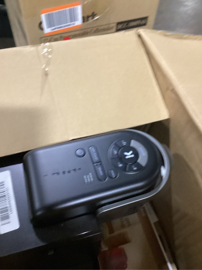 Condition photo showing As Is for keurig k-cafe single-serve k-cup coffee maker, latte maker and cappuccino maker, comes with dishwasher safe milk frother, coffee shot capability, compatible with all keurig k-cup pods, dark charcoal